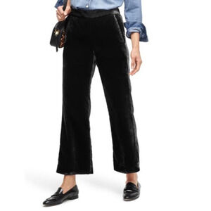 J Crew Pull On Peyton Pant in Black Velvet NEW With Tags Size 6